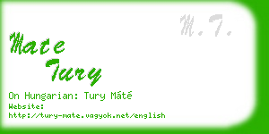 mate tury business card