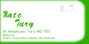 mate tury business card
